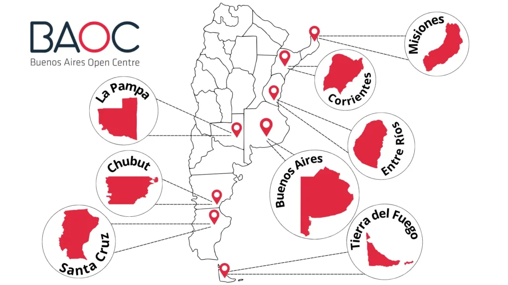 Mapa ubicaciones BAOC